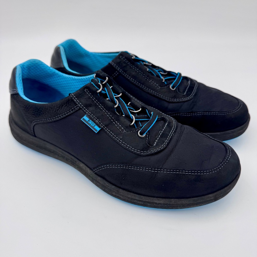 SAS San Antonio Shoemakers Womens Walking Shoes Black Blue D6852496 Size 7.5M